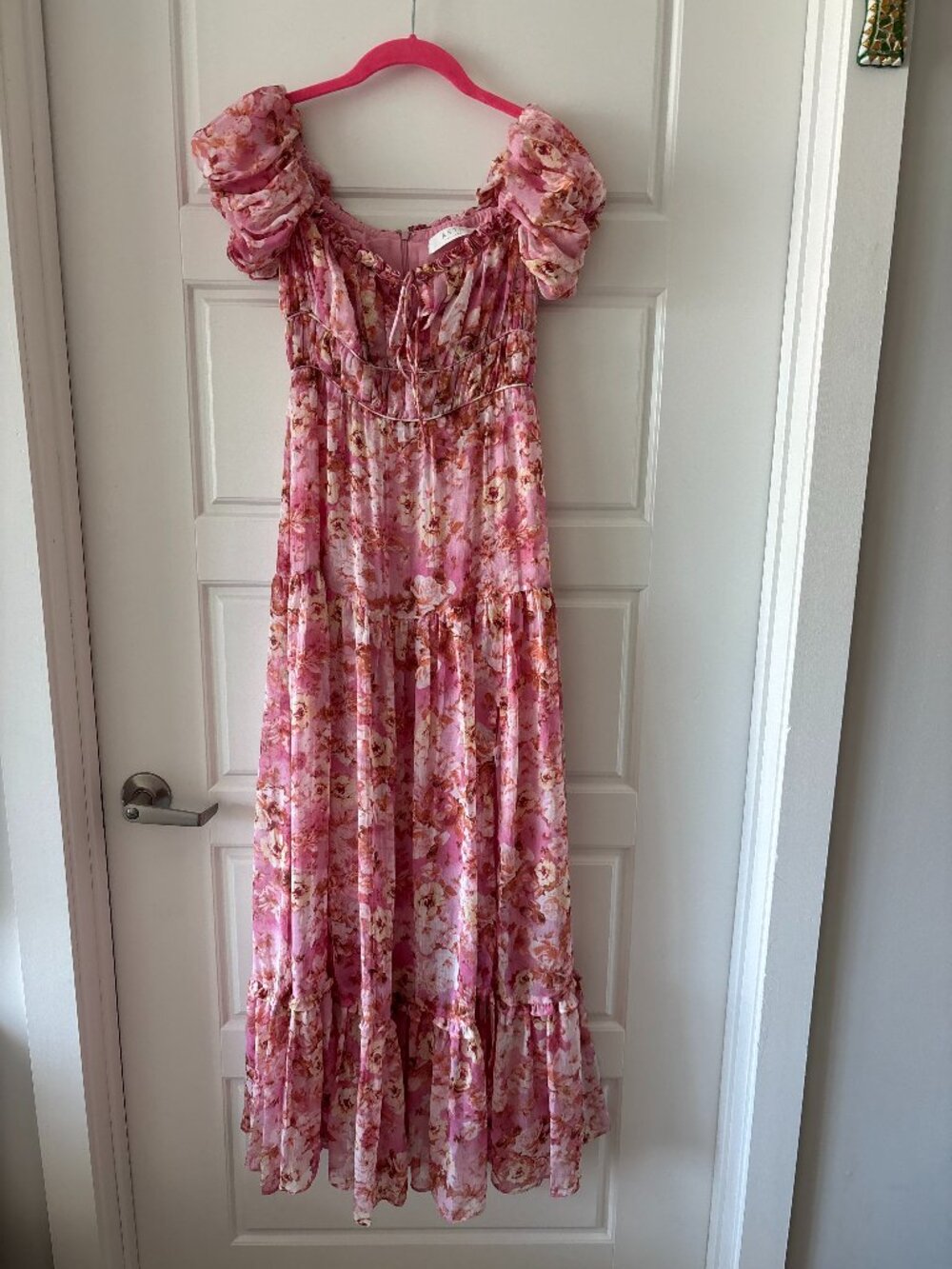 ASTR The Label Pink Floral Maxi Dress